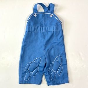 Vintage 80’s Sears Padded Knee Baby Overalls 6 9 12 Months Crawler